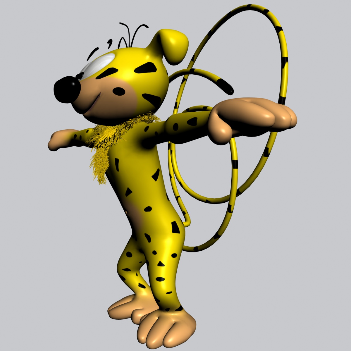 Marsupilami Character RIGGED Low-poly 3D model_8