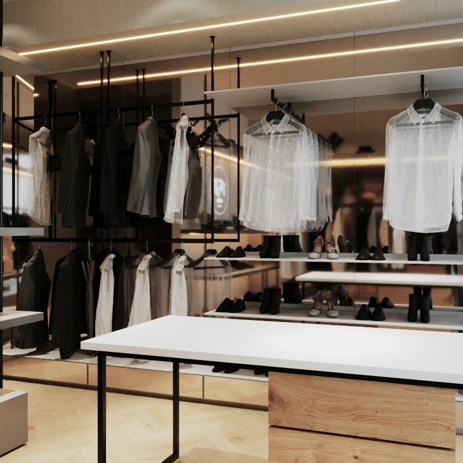 LUXURY CLOTHING STORE INTERIOR DESIGN 3D model 3D model_4