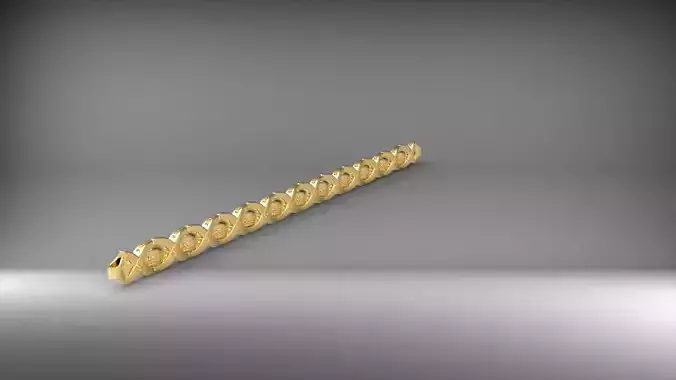 hareketli ve baglantili 3d zincir bileklik