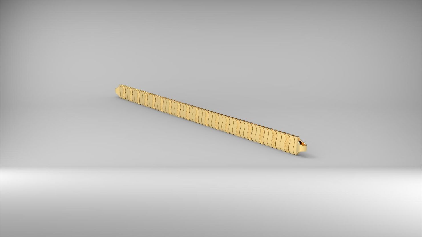 S seklinde desenli 3d zincir bileklik 3D print model_8