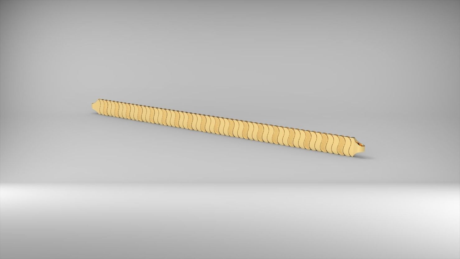 S seklinde desenli 3d zincir bileklik 3D print model_9