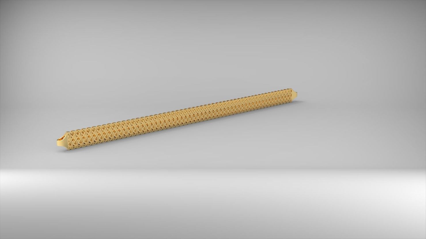 S seklinde desenli 3d zincir bileklik 3D print model_4