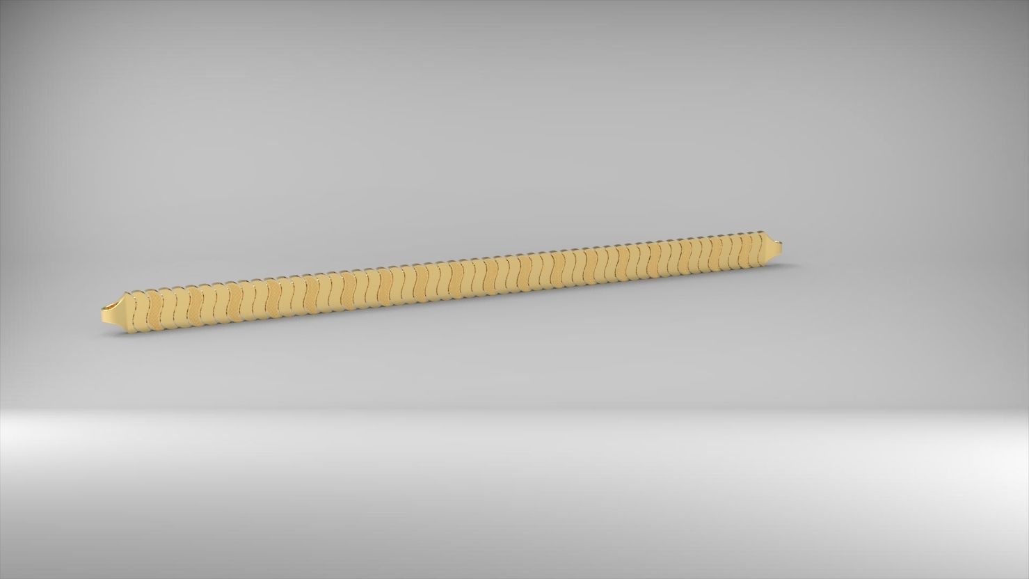 S seklinde desenli 3d zincir bileklik 3D print model_5