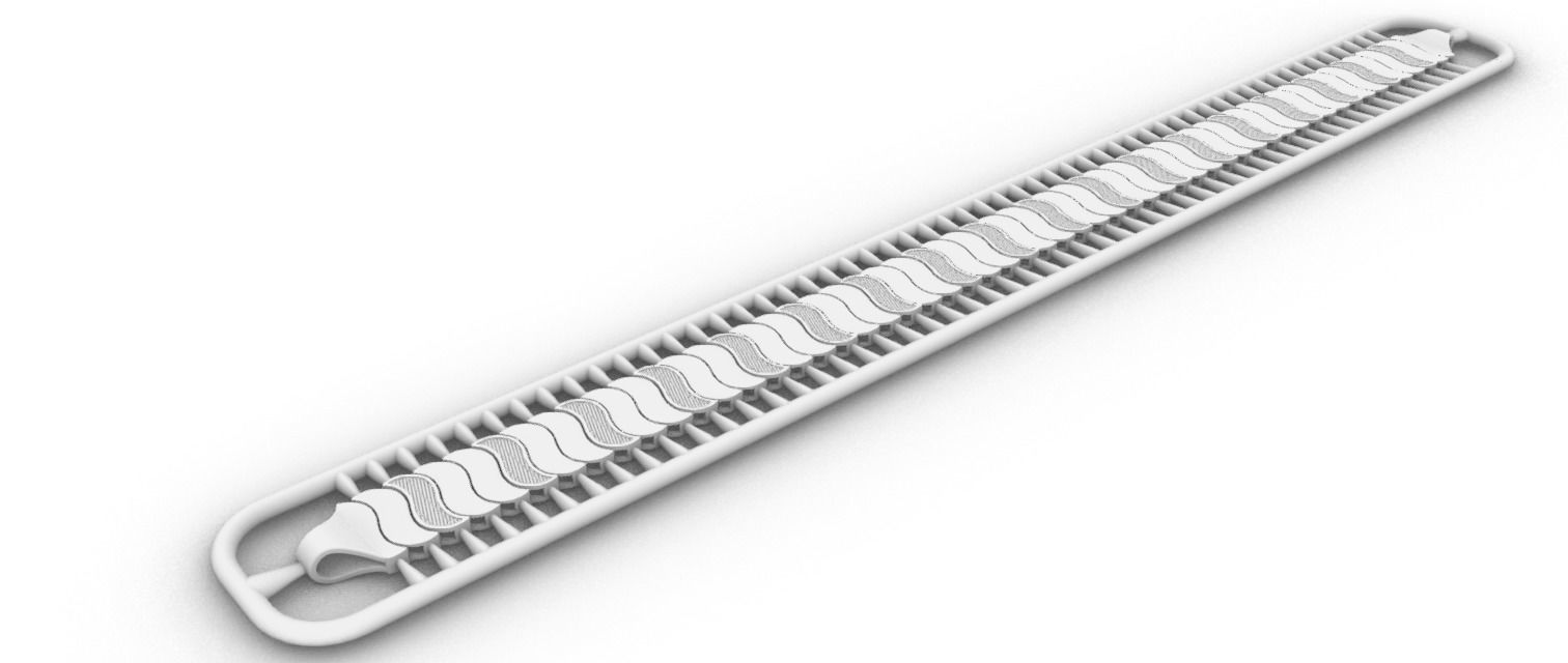 S seklinde desenli 3d zincir bileklik 3D print model_2