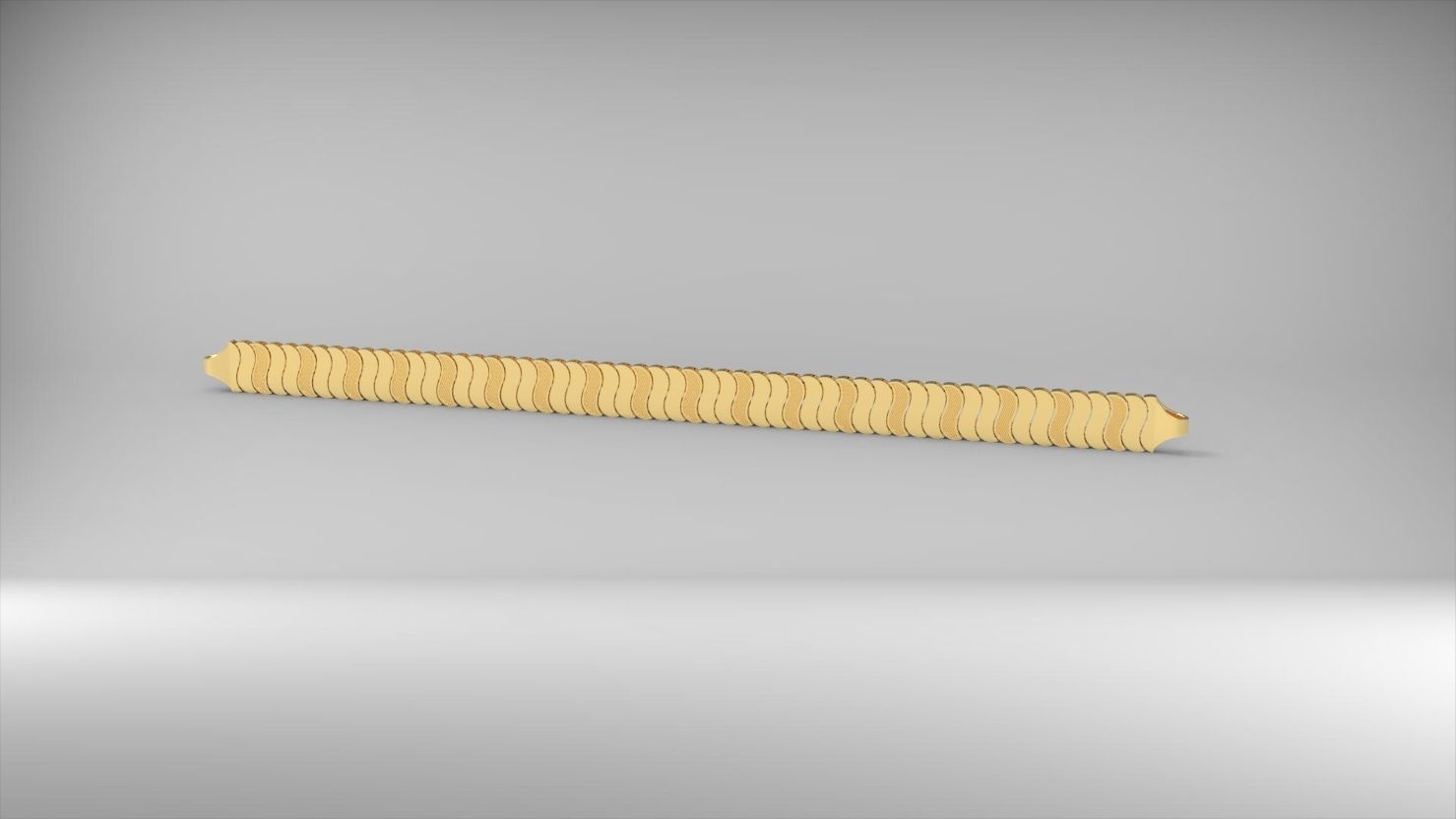 S seklinde desenli 3d zincir bileklik 3D print model_13