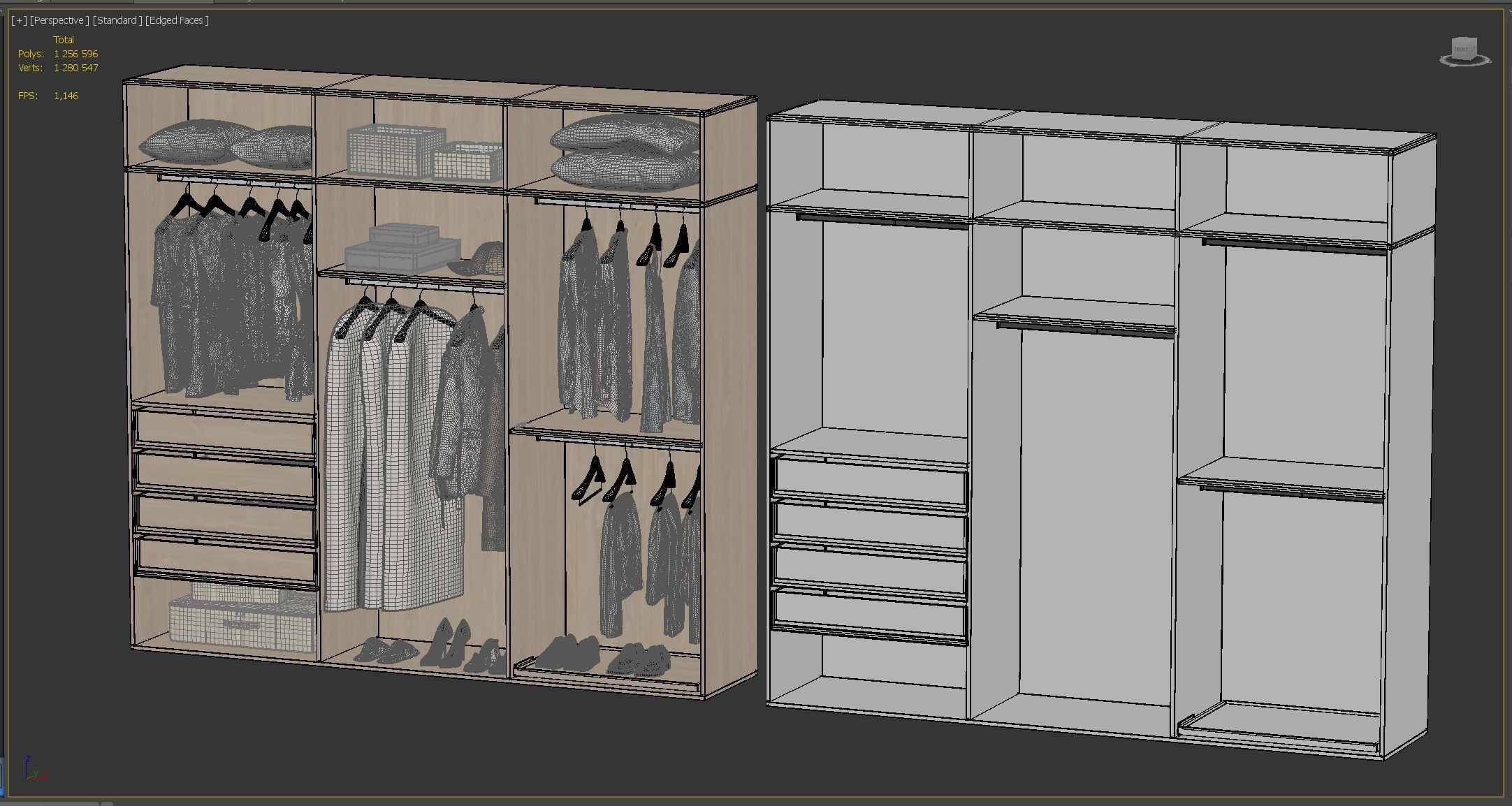 Wardrobe Set 01 3D model_9