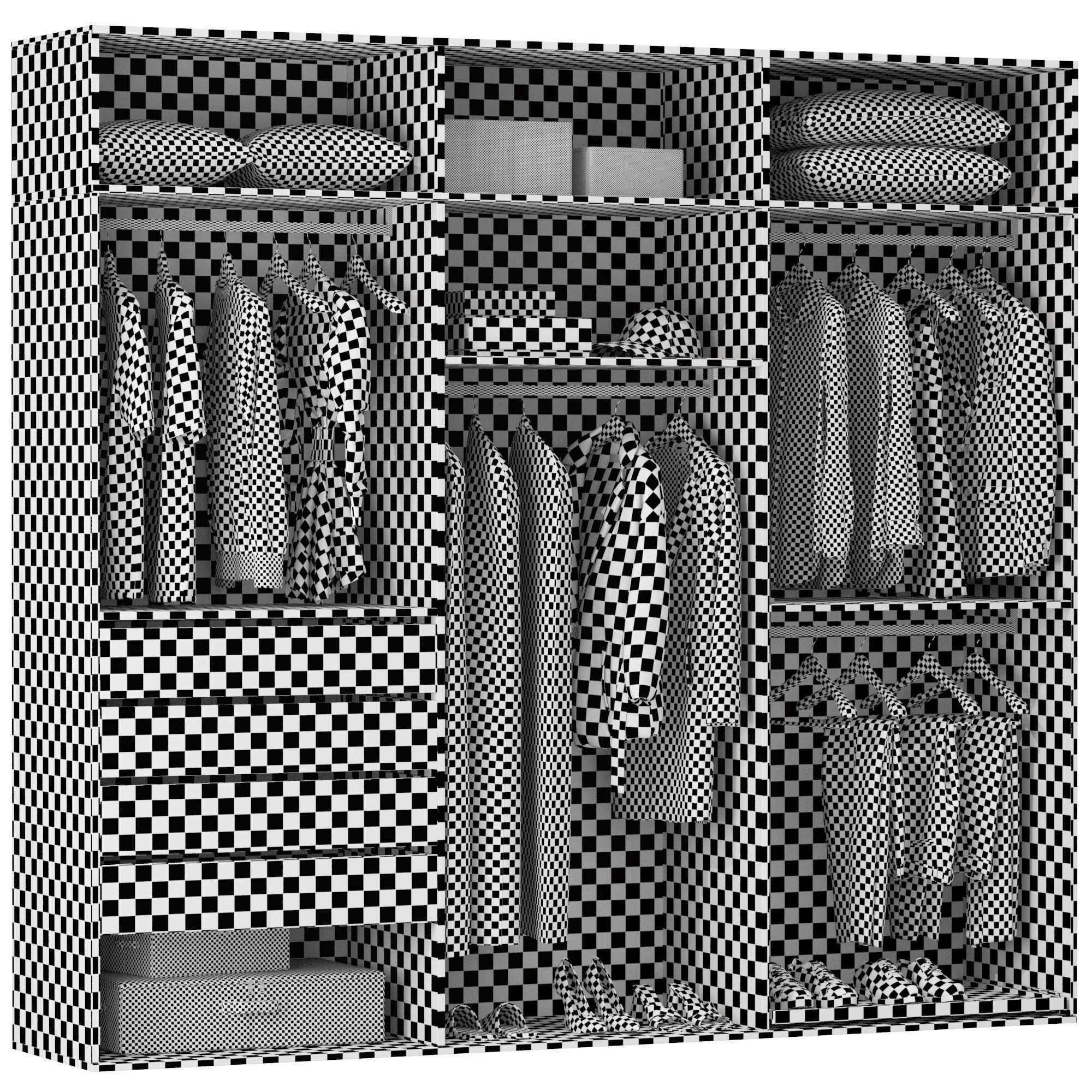 Wardrobe Set 01 3D model_8