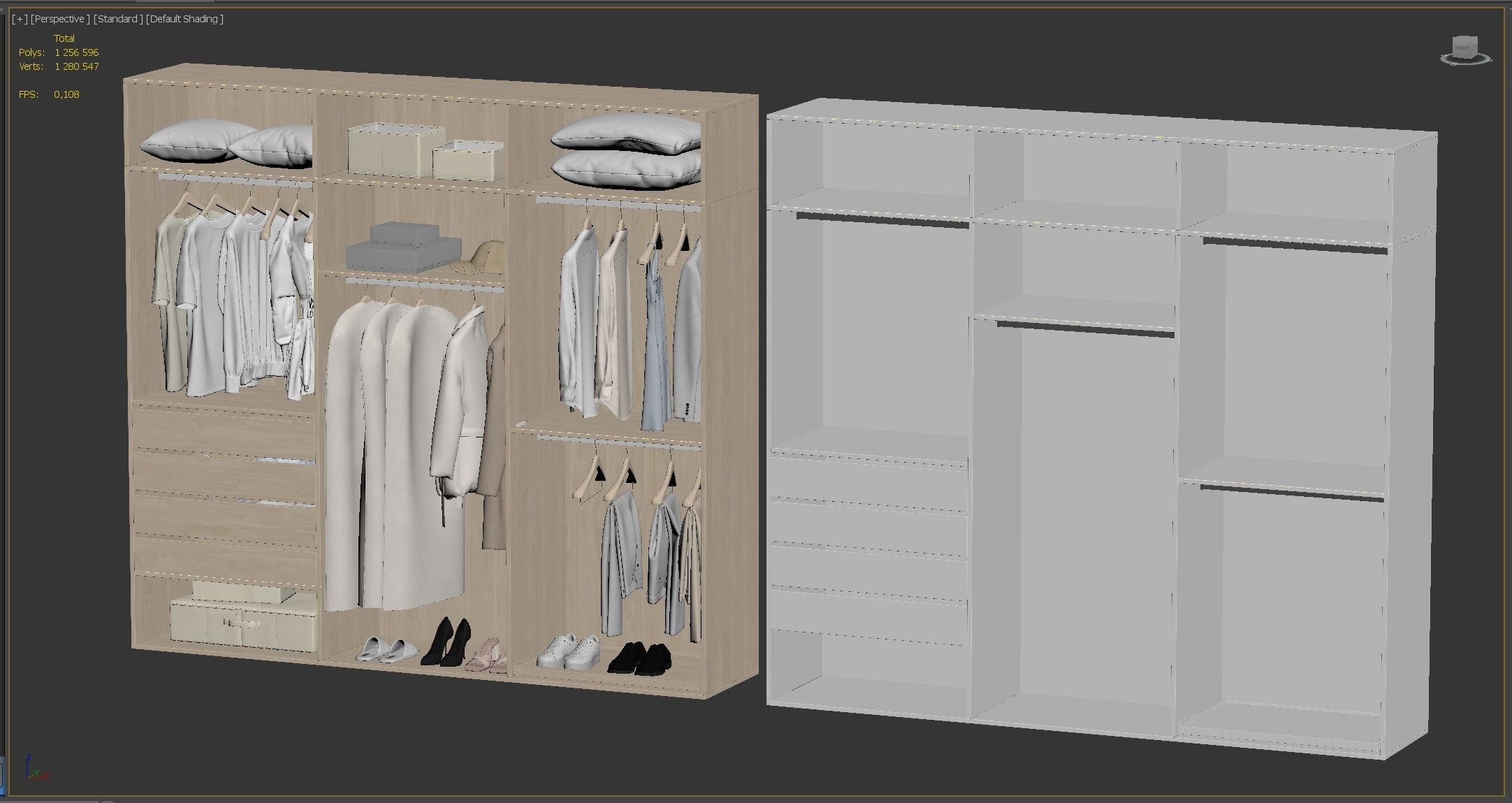 Wardrobe Set 01 3D model_10