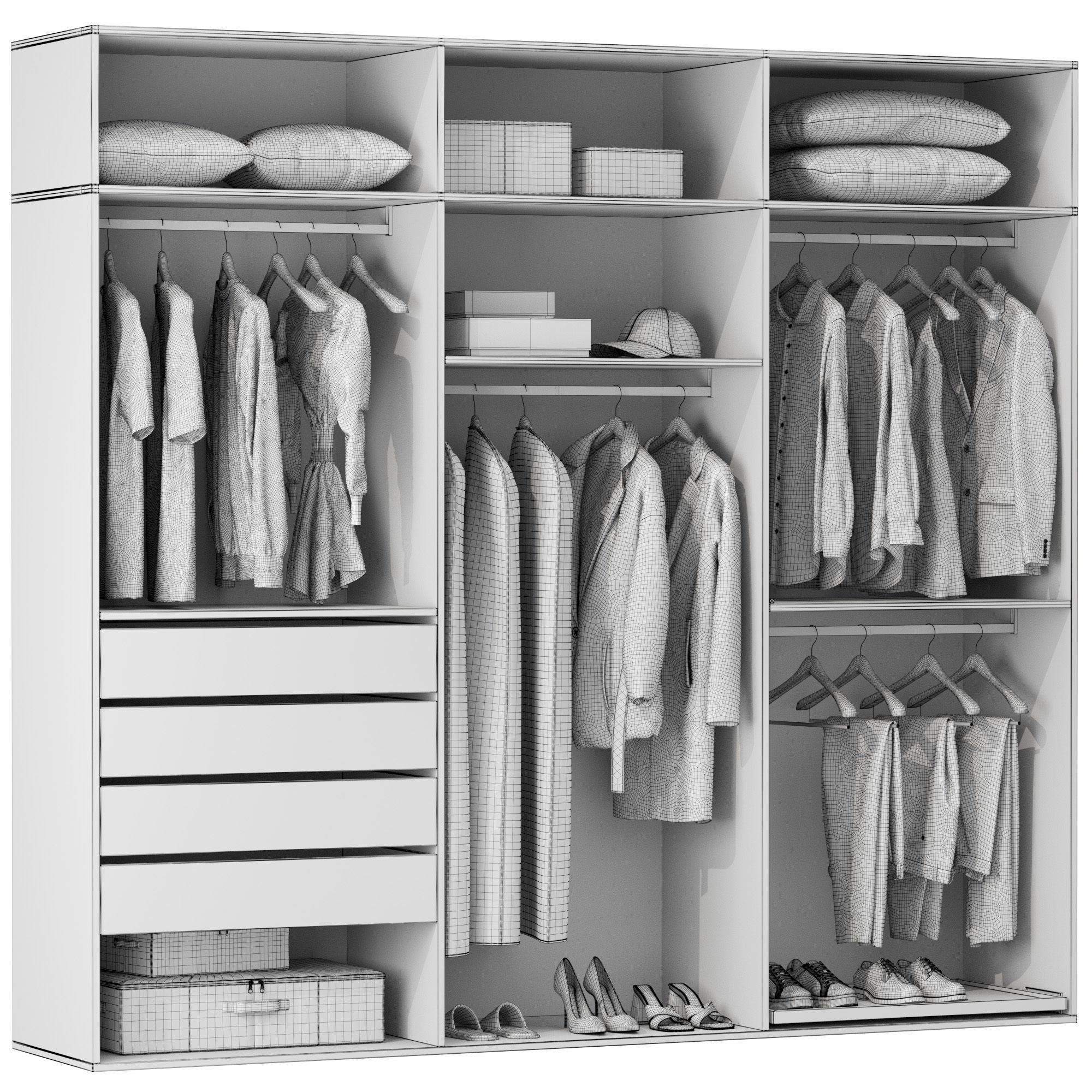 Wardrobe Set 01 3D model_7