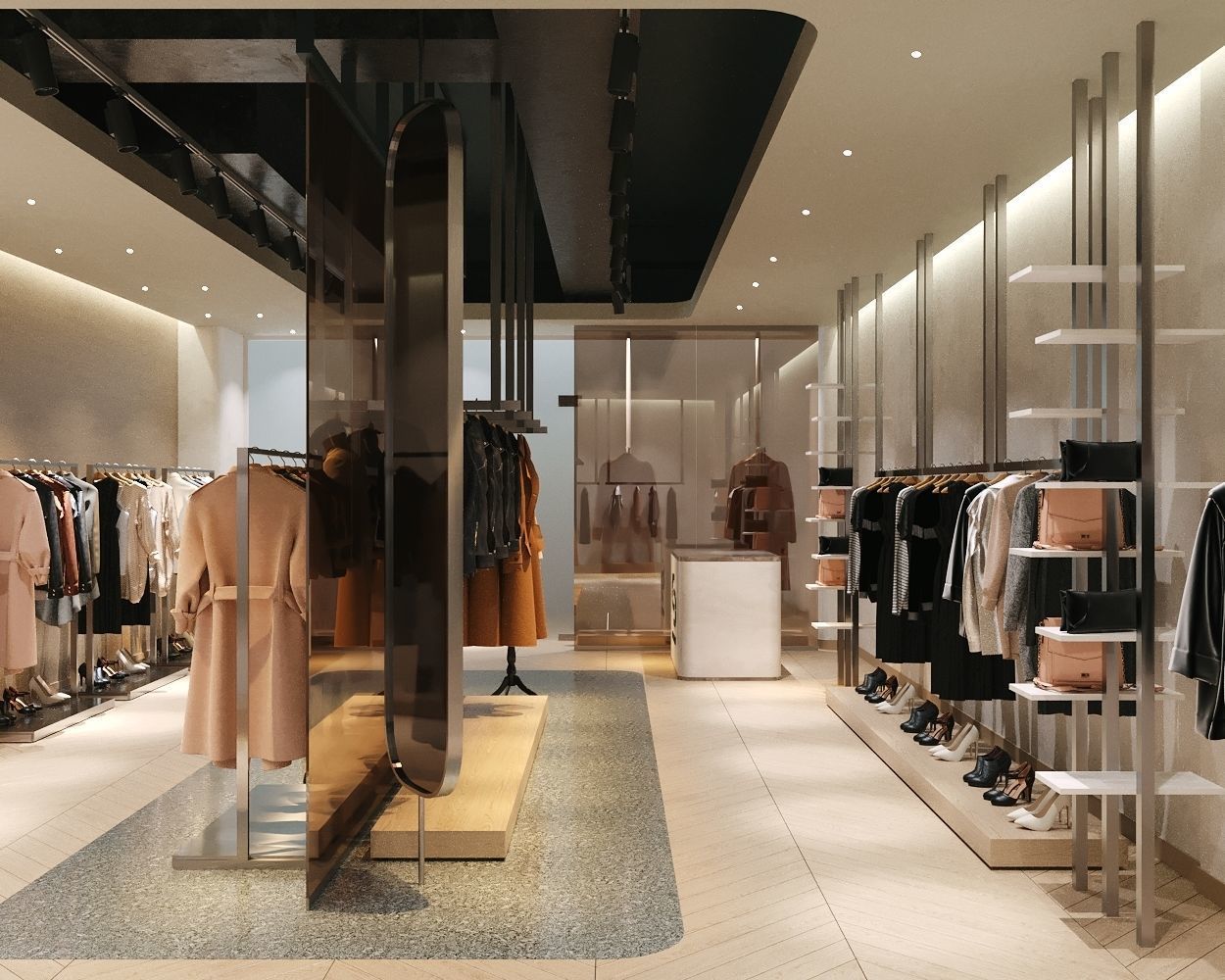 LUXURY CLOTHING STORE INTERIOR DESIGN 3D model_9