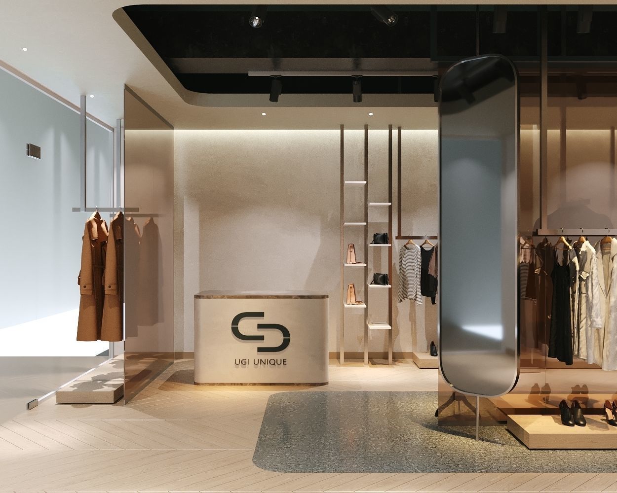 LUXURY CLOTHING STORE INTERIOR DESIGN 3D model_1