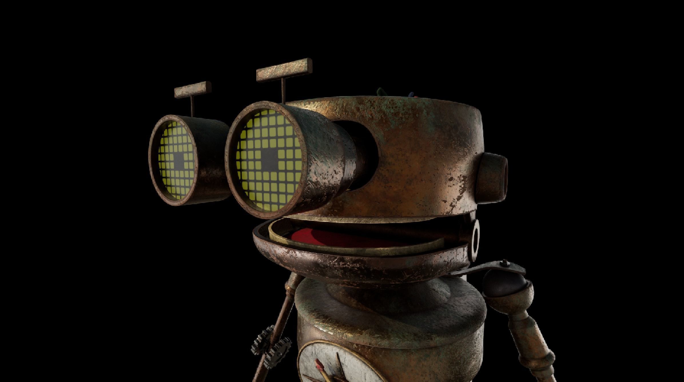 BEN Treasure Planet Robot PBR Low-poly 3D model_5