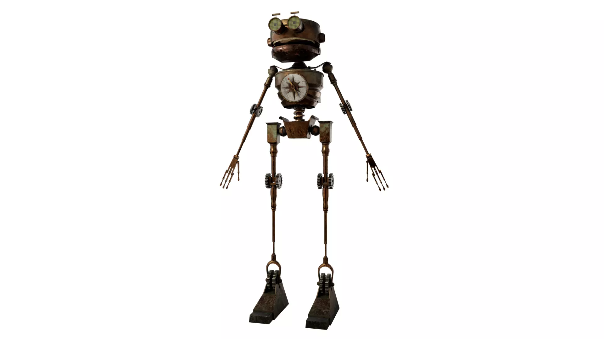 BEN Treasure Planet Robot PBR Low-poly 3D model_0