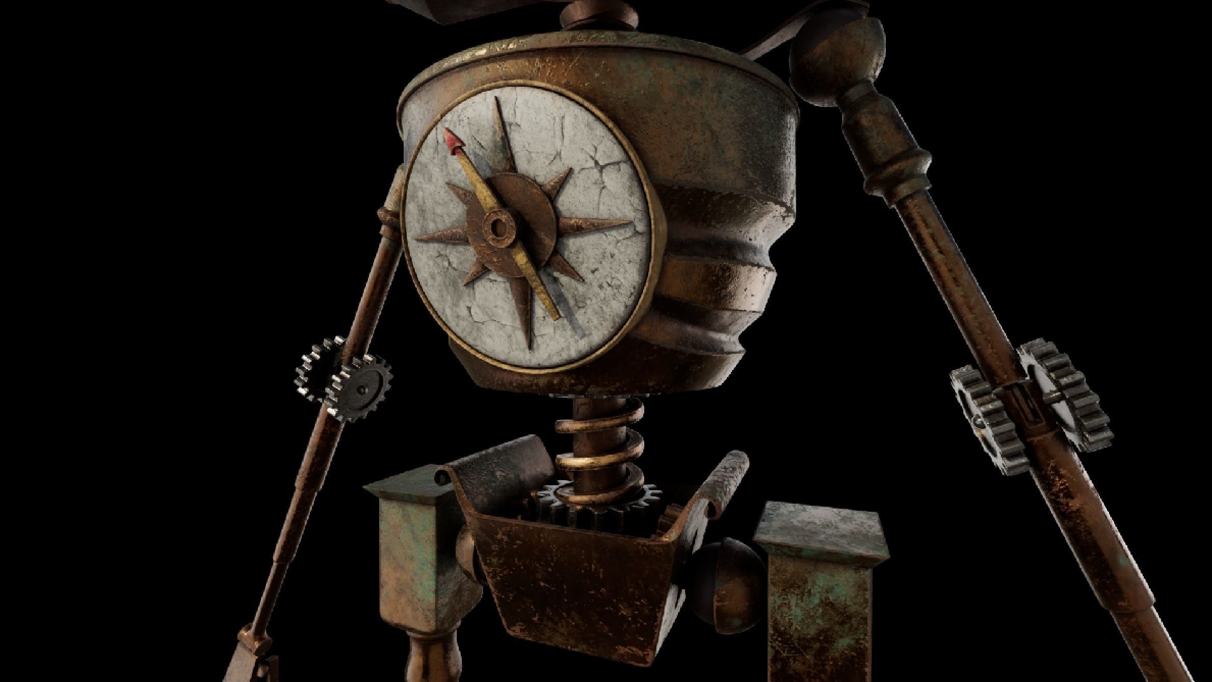 BEN Treasure Planet Robot PBR Low-poly 3D model_4
