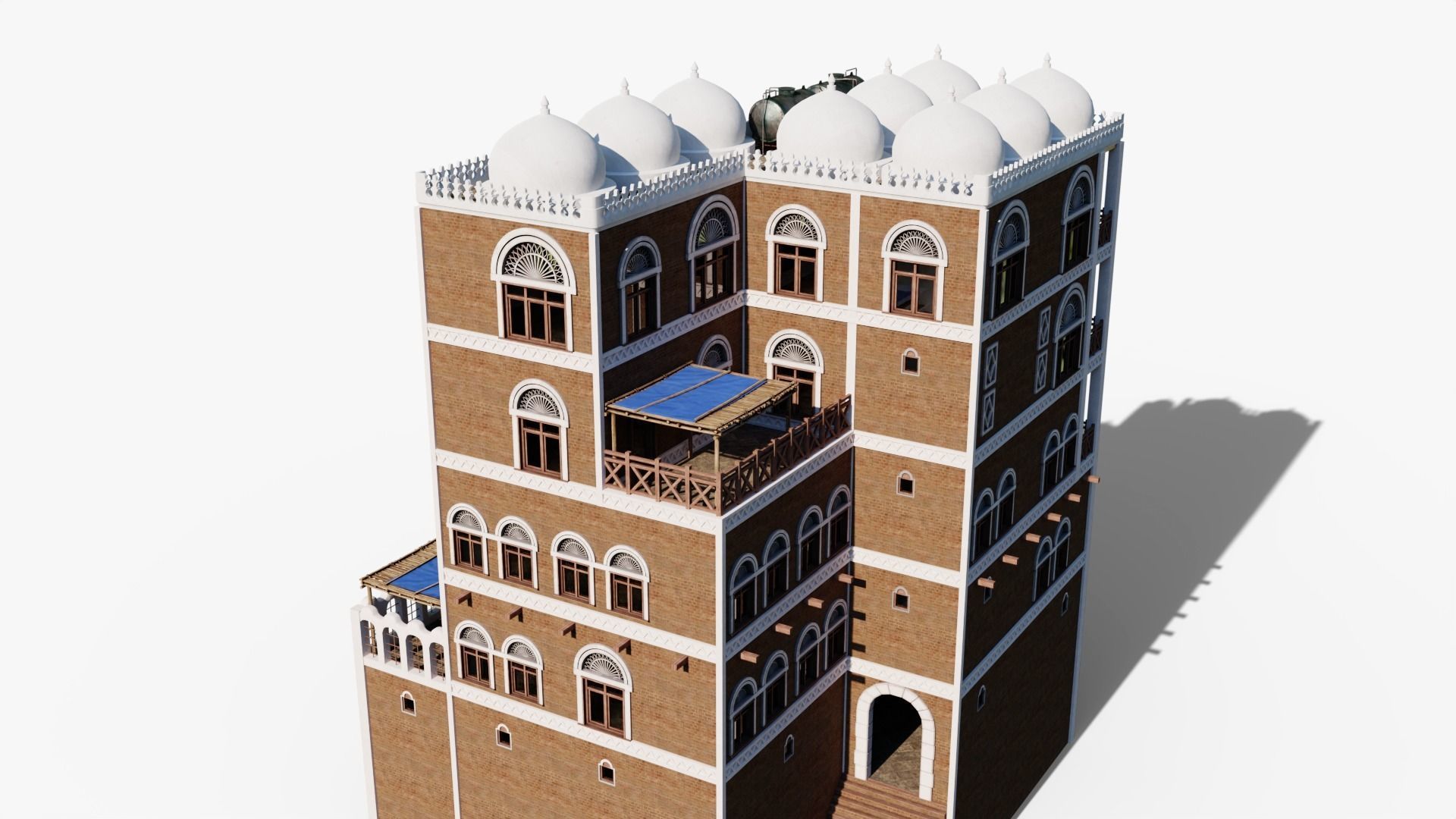 Yemen Buildings Modular Collection Low-poly 3D model_7