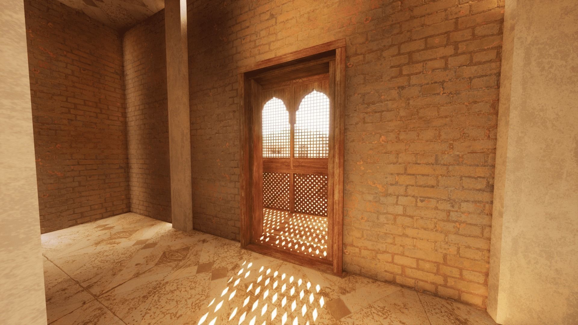 Yemen Buildings Modular Collection Low-poly 3D model_17