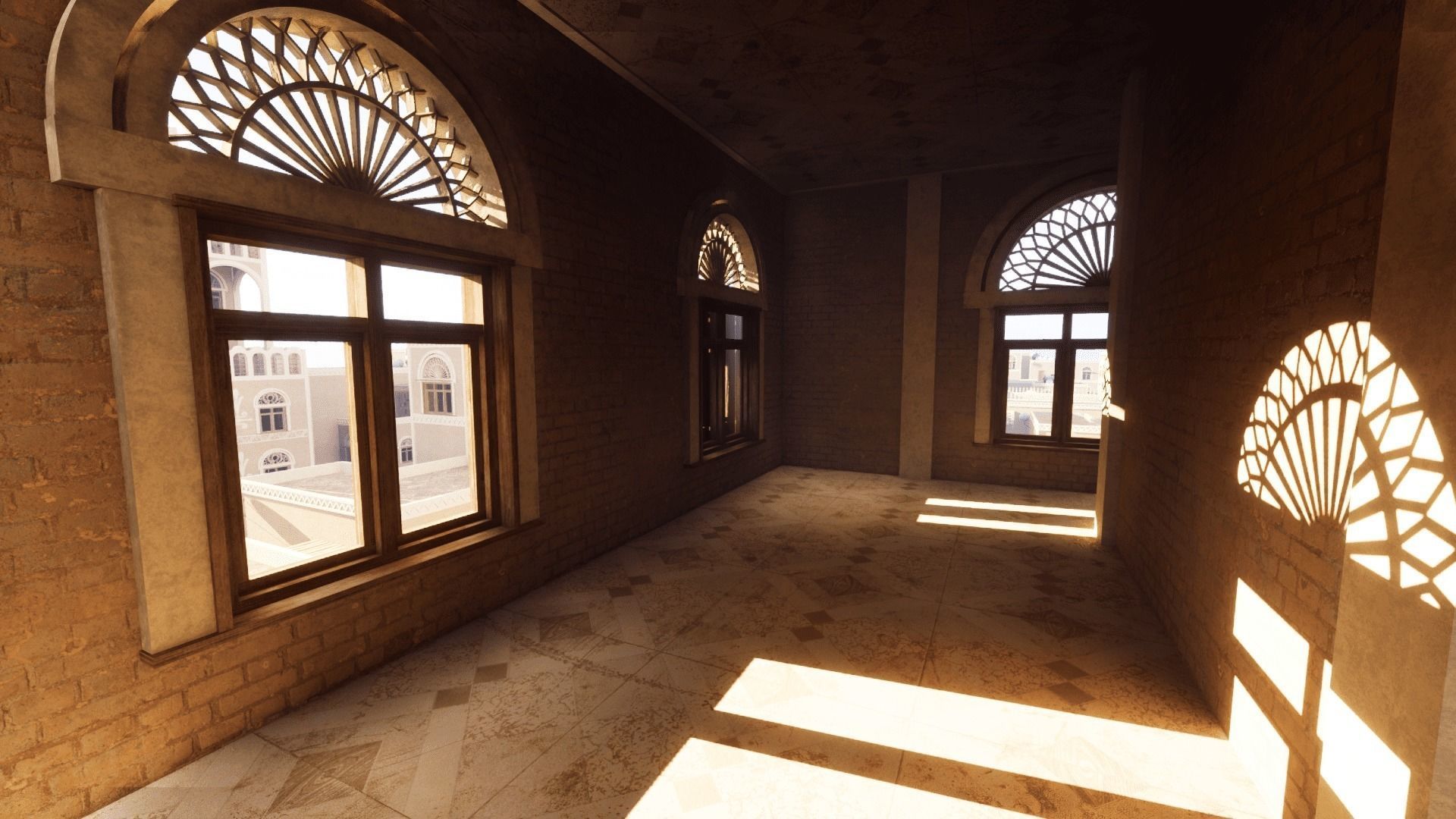 Yemen Buildings Modular Collection Low-poly 3D model_21