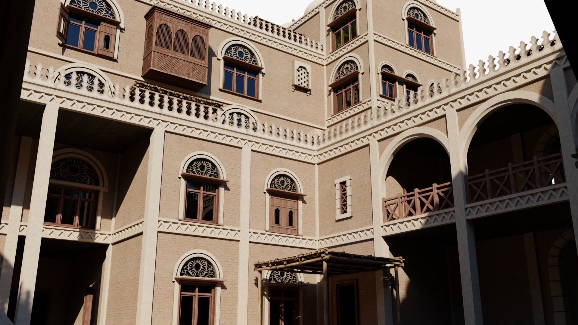 Yemen Buildings Modular Collection Low-poly 3D model_8