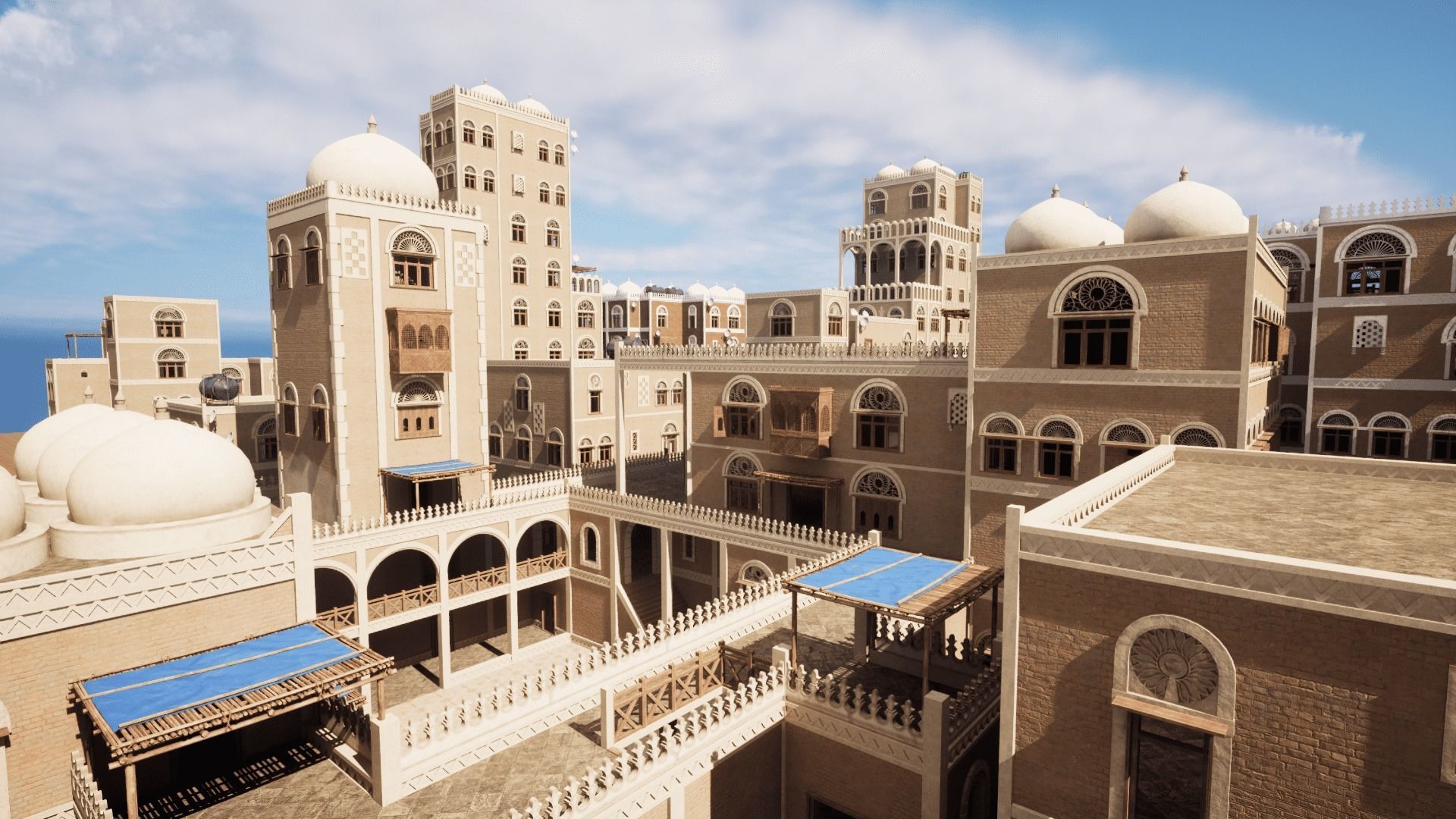 Yemen Buildings Modular Collection Low-poly 3D model_19