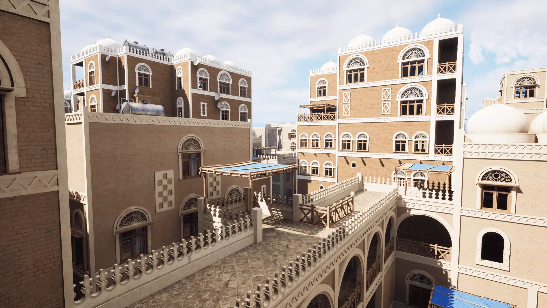 Yemen Buildings Modular Collection Low-poly 3D model_0