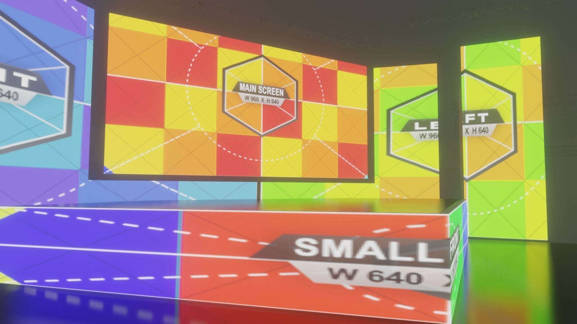 Dj Stage for Visual Mapping 3D model_1