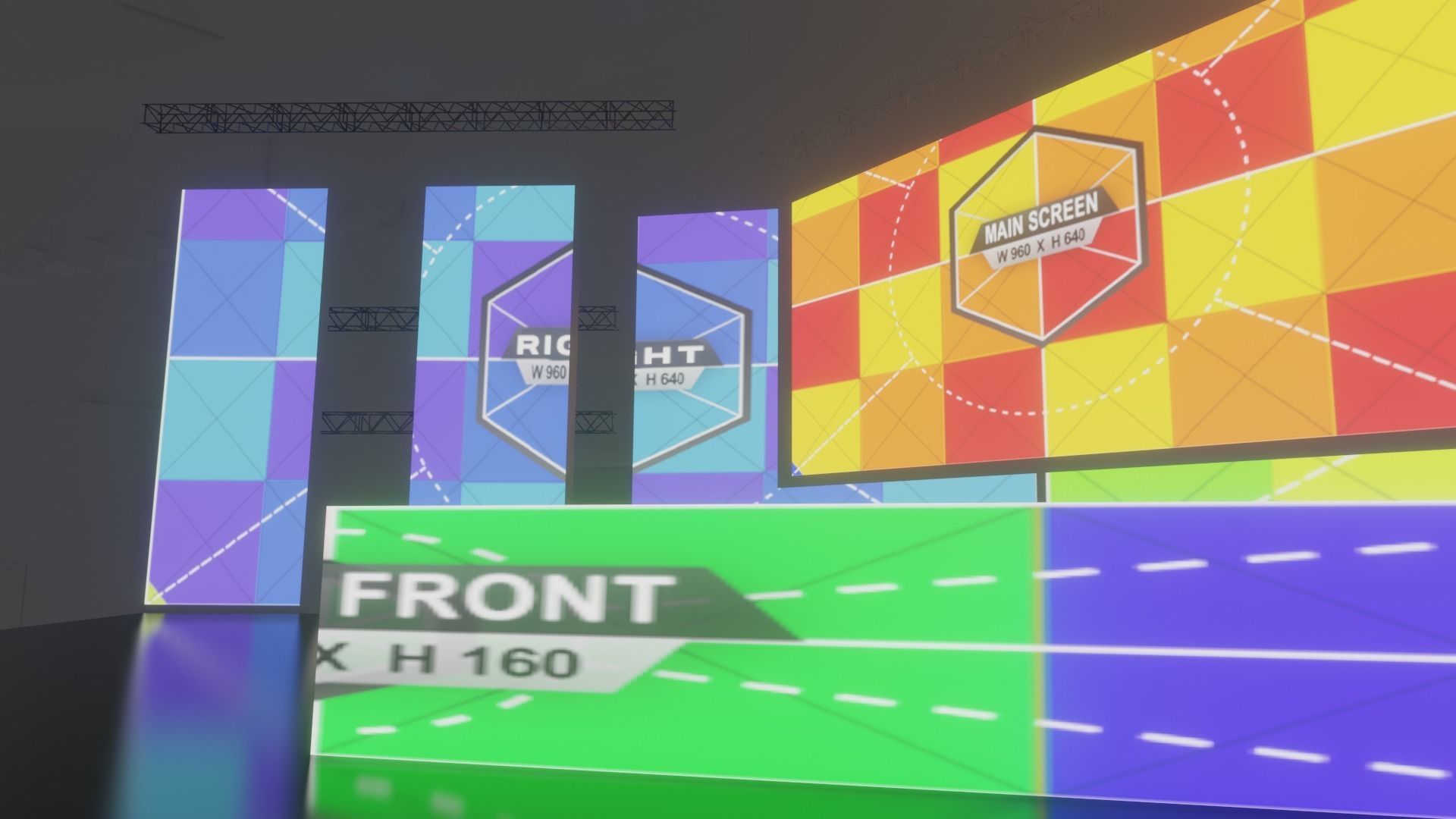 Dj Stage for Visual Mapping 3D model_2