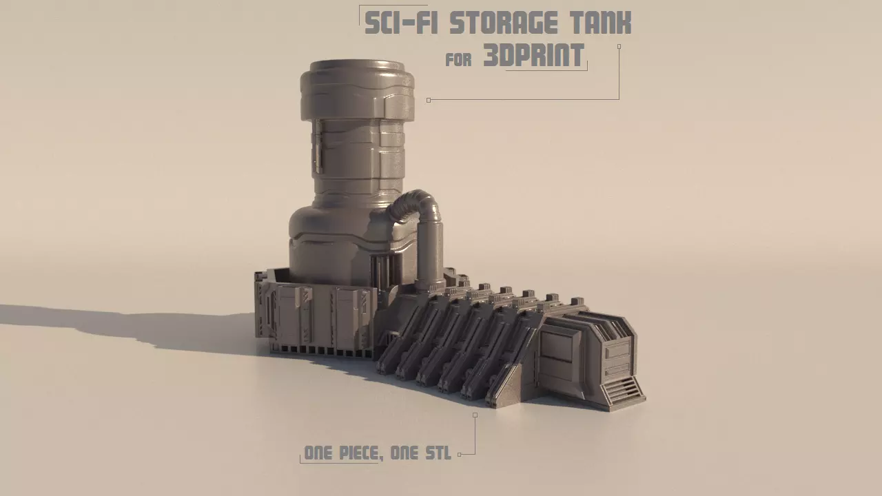 SCI-FI STORAGE TANK for 3Dprint 3D print model_0