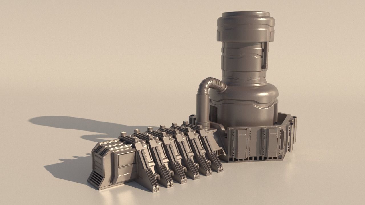 SCI-FI STORAGE TANK for 3Dprint 3D print model_4