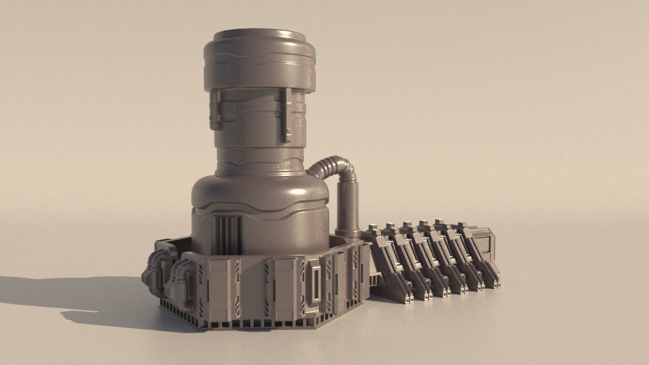 SCI-FI STORAGE TANK for 3Dprint 3D print model_2