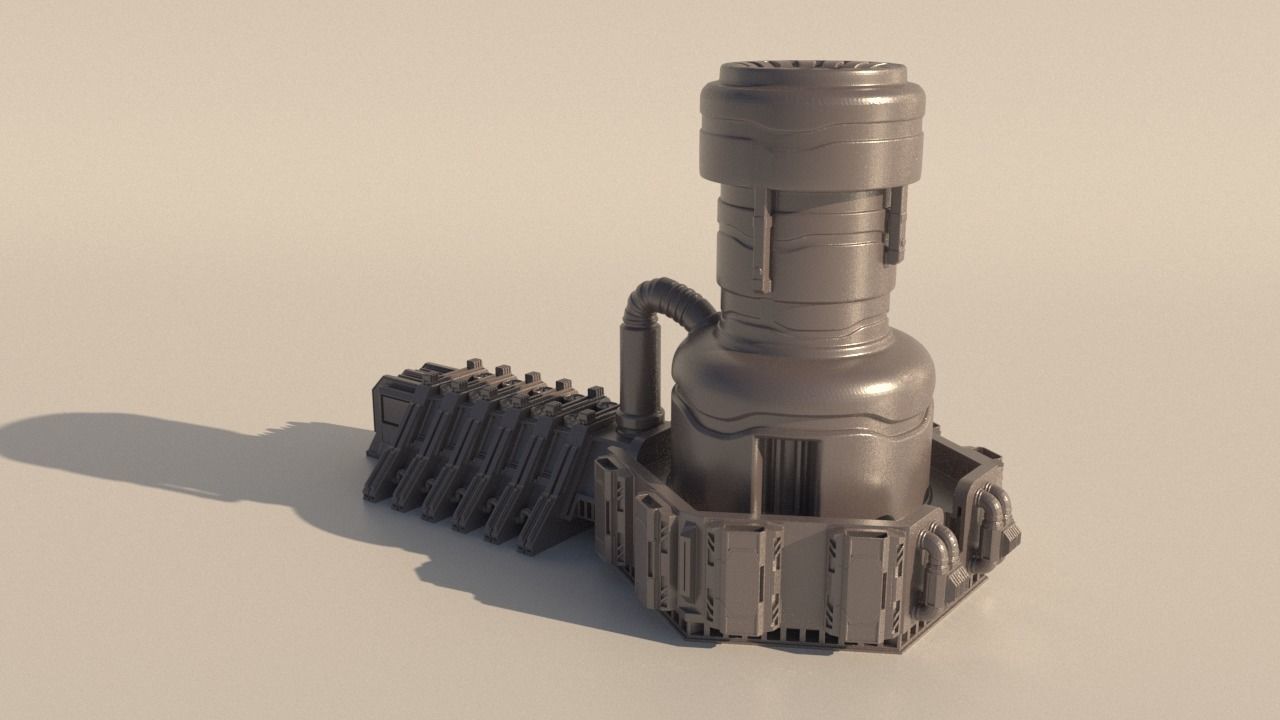 SCI-FI STORAGE TANK for 3Dprint 3D print model_3