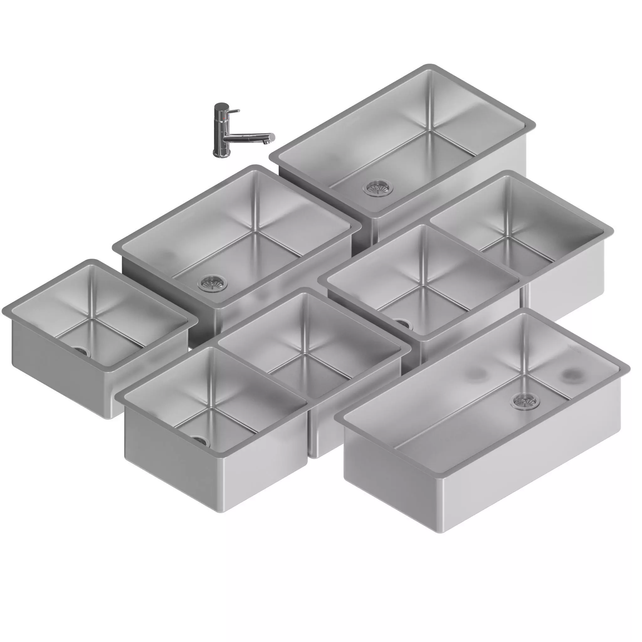 Blanco Formera Bar 25-28-33-44 Double and Kano-S 3D model_0