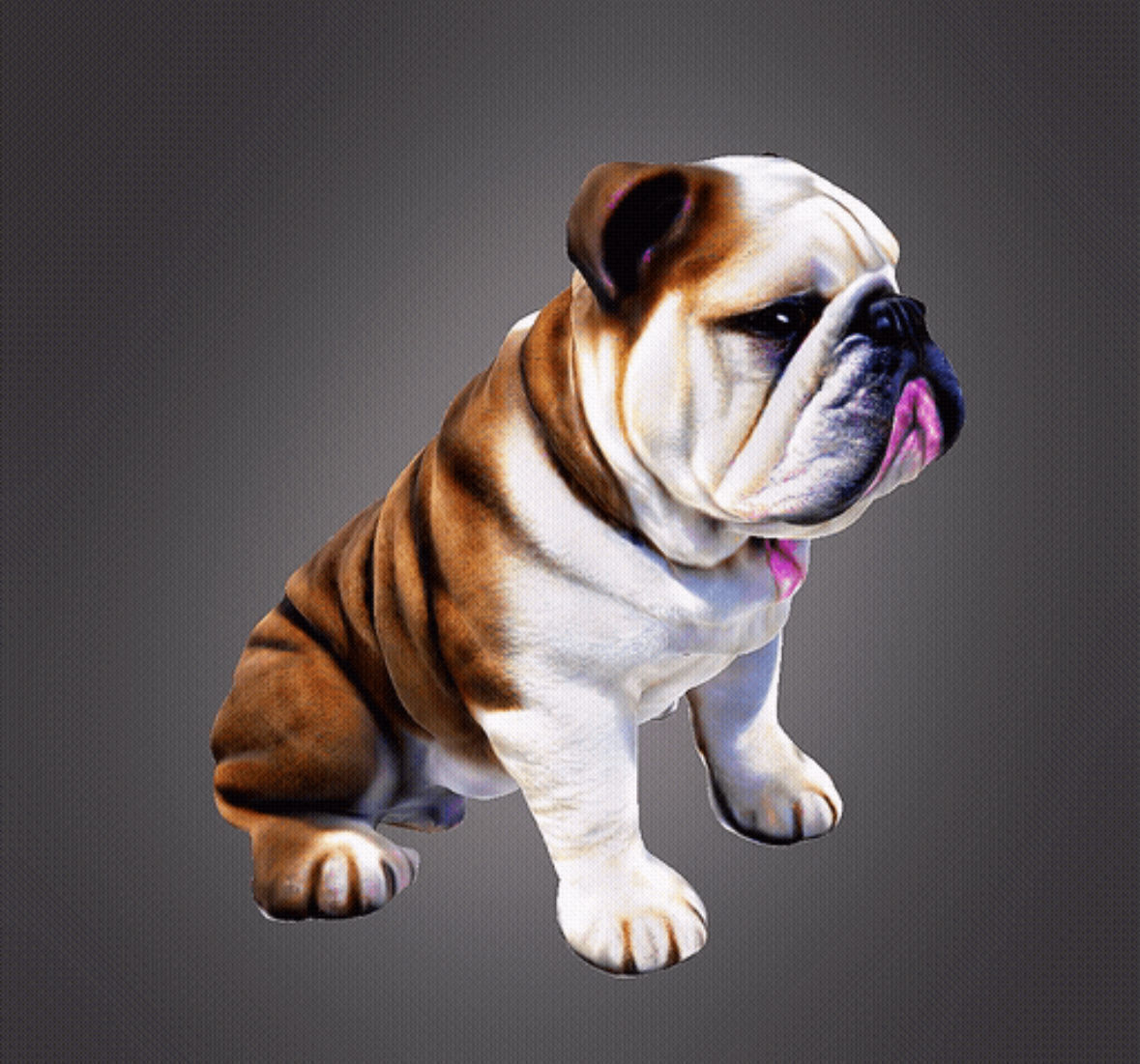 Bulldog 3d bust 3D print model_7