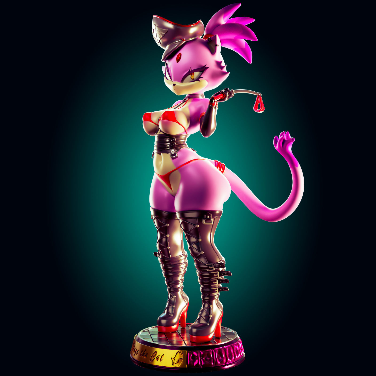 BLAZE THE CAT ULTRA THICC 3D PRINT MODEL 3D print model_5