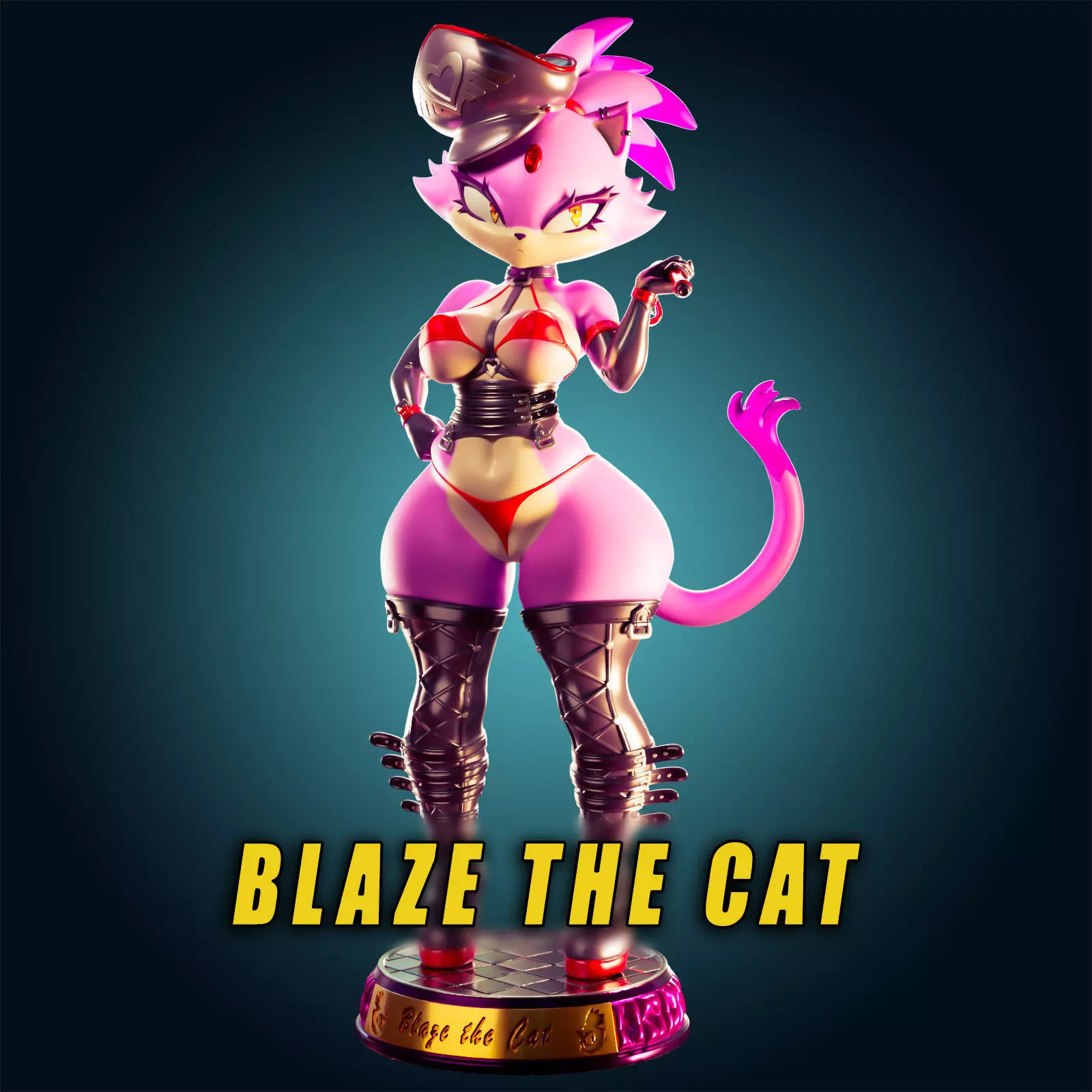 BLAZE THE CAT ULTRA THICC 3D PRINT MODEL 3D print model_0