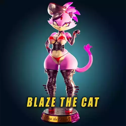 BLAZE THE CAT ULTRA THICC 3D PRINT MODEL 3D print model BLAZE THE CAT ULTRA THICC 3D PRINT MODEL 3D print model