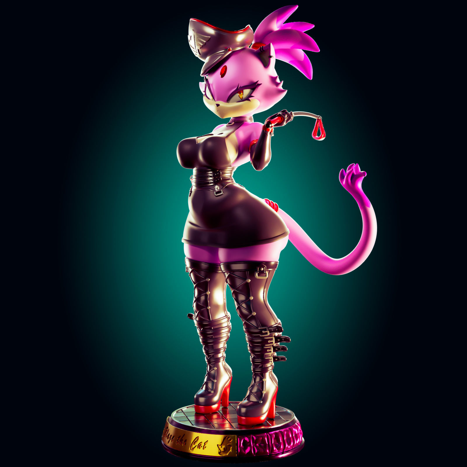 BLAZE THE CAT ULTRA THICC 3D PRINT MODEL 3D print model_12