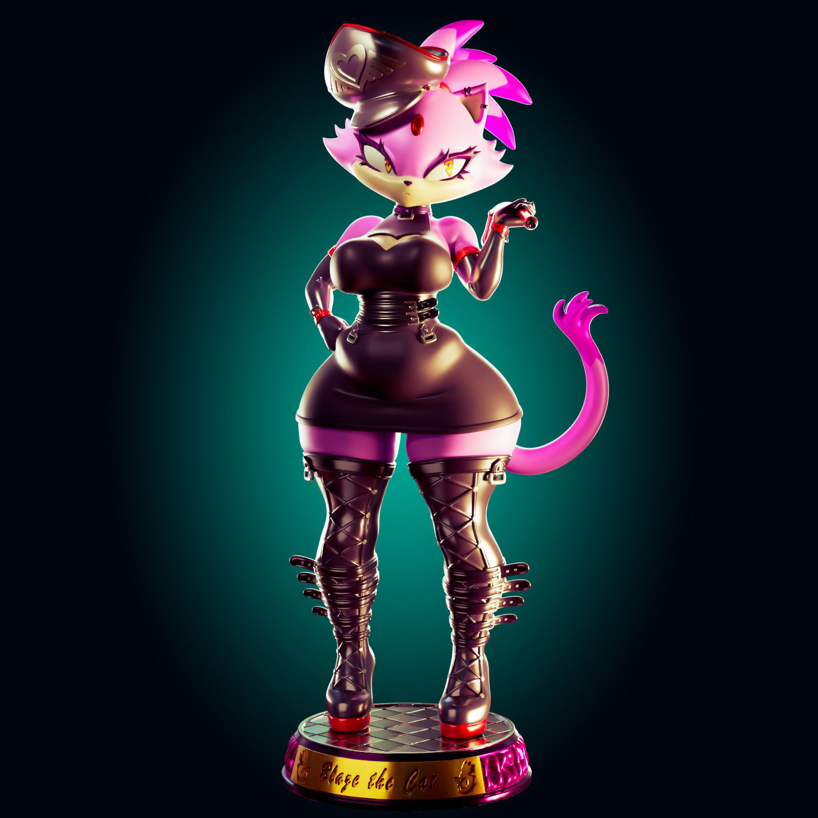BLAZE THE CAT ULTRA THICC 3D PRINT MODEL 3D print model_6