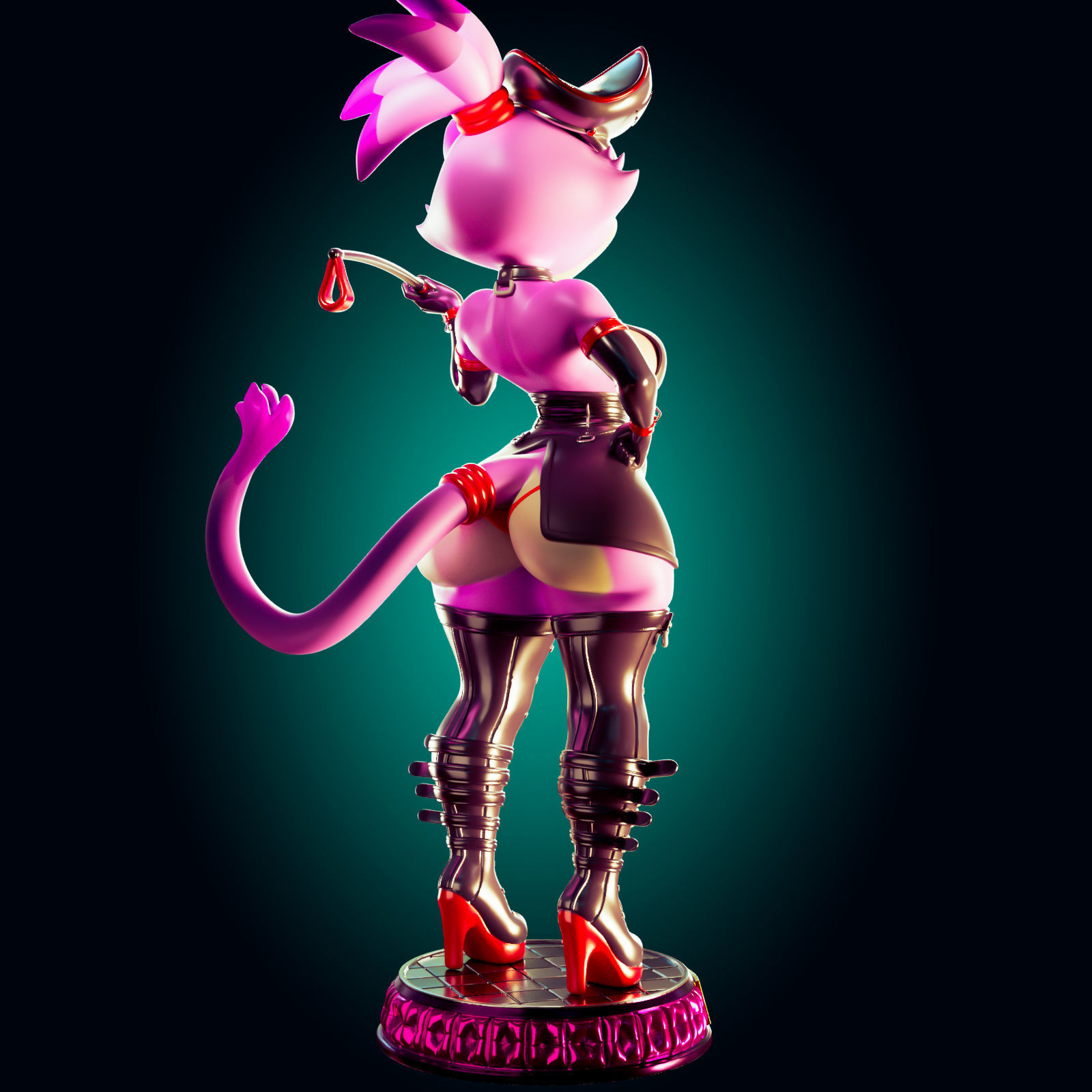 BLAZE THE CAT ULTRA THICC 3D PRINT MODEL 3D print model_9