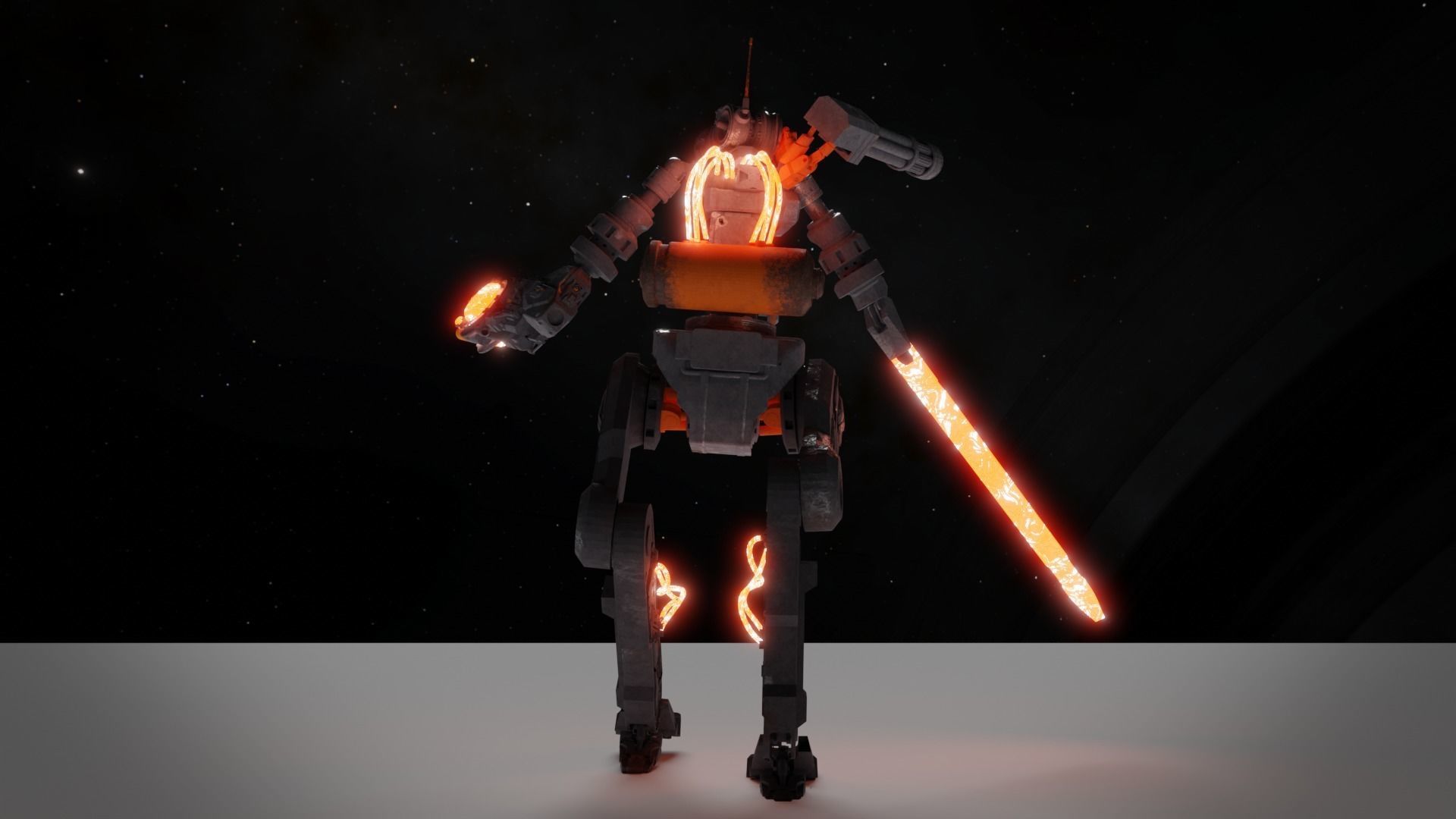 War Robot Low-poly 3D model_2