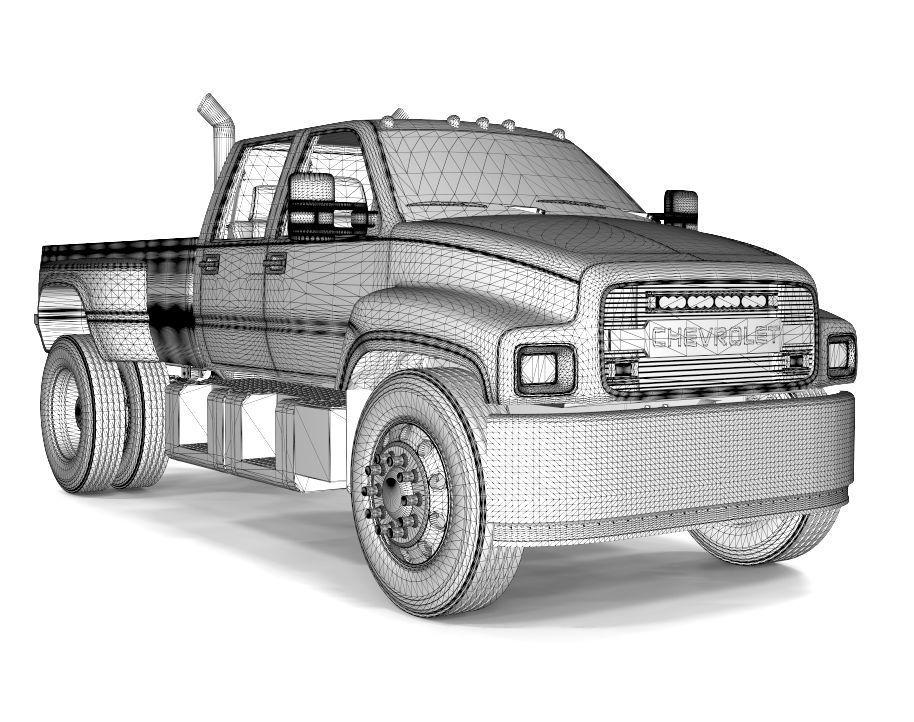 Diesel Truck 1998 Version Dually 3D model_9