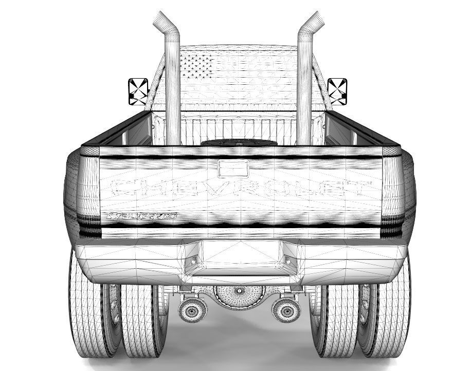 Diesel Truck 1998 Version Dually 3D model_12