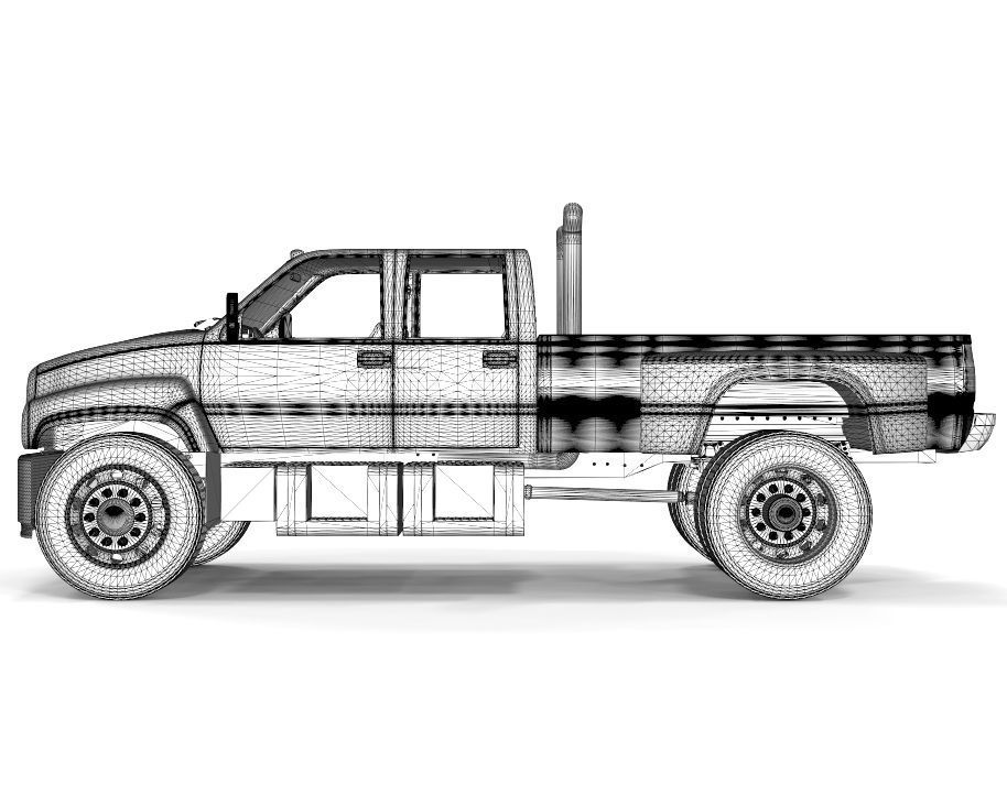 Diesel Truck 1998 Version Dually 3D model_15