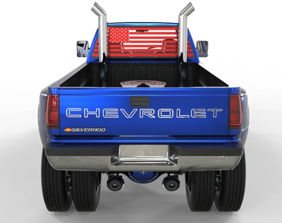 Diesel Truck 1998 Version Dually 3D model_4