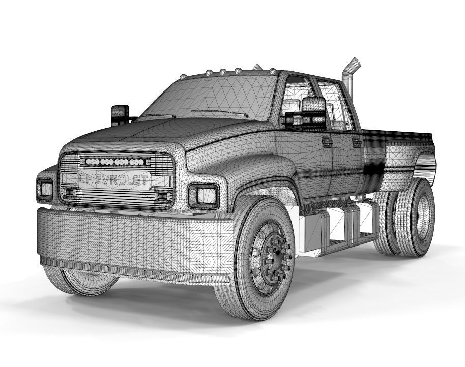 Diesel Truck 1998 Version Dually 3D model_16