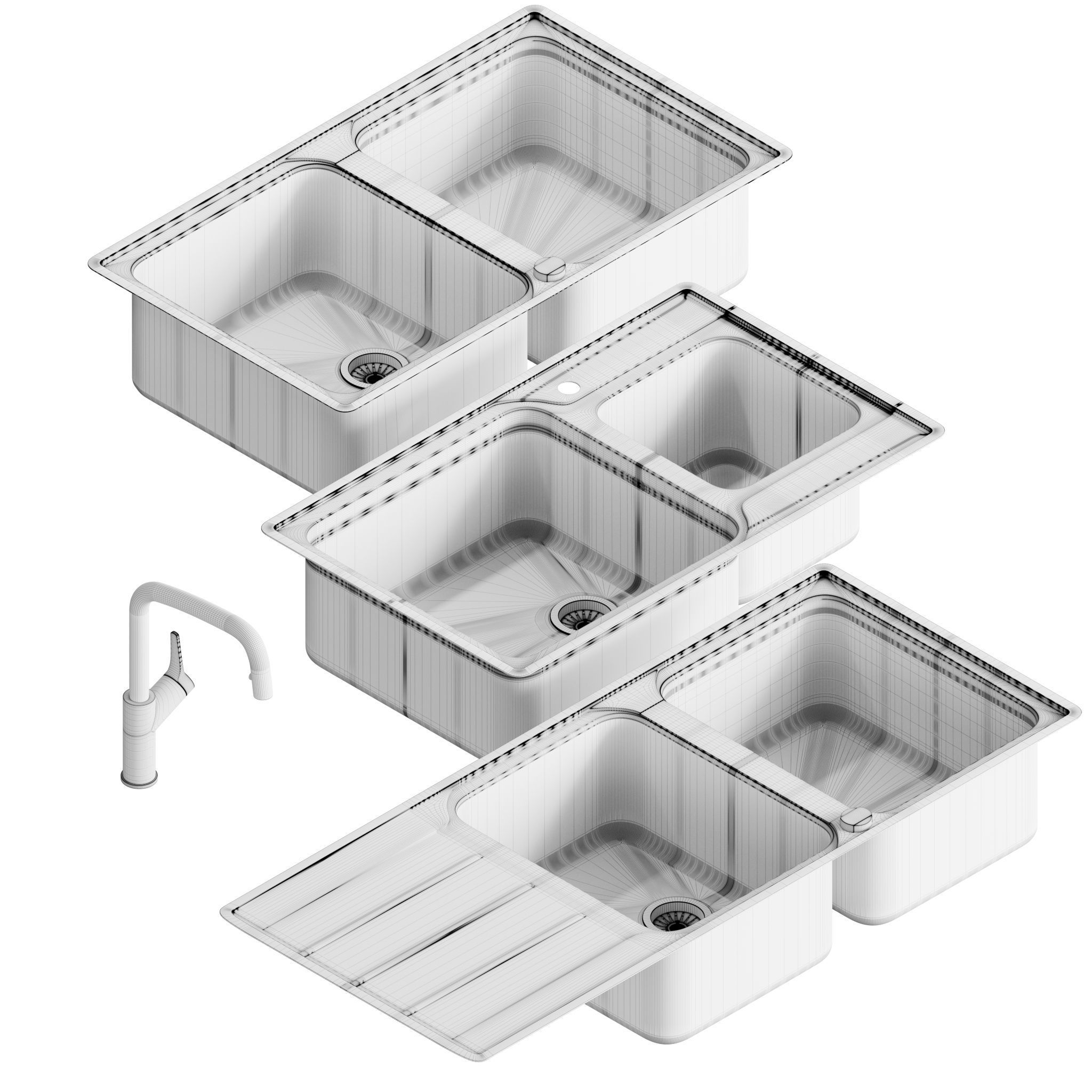 Blanco Lemis XL 8 S-IF and Blanco Jurena-S 3D model_11
