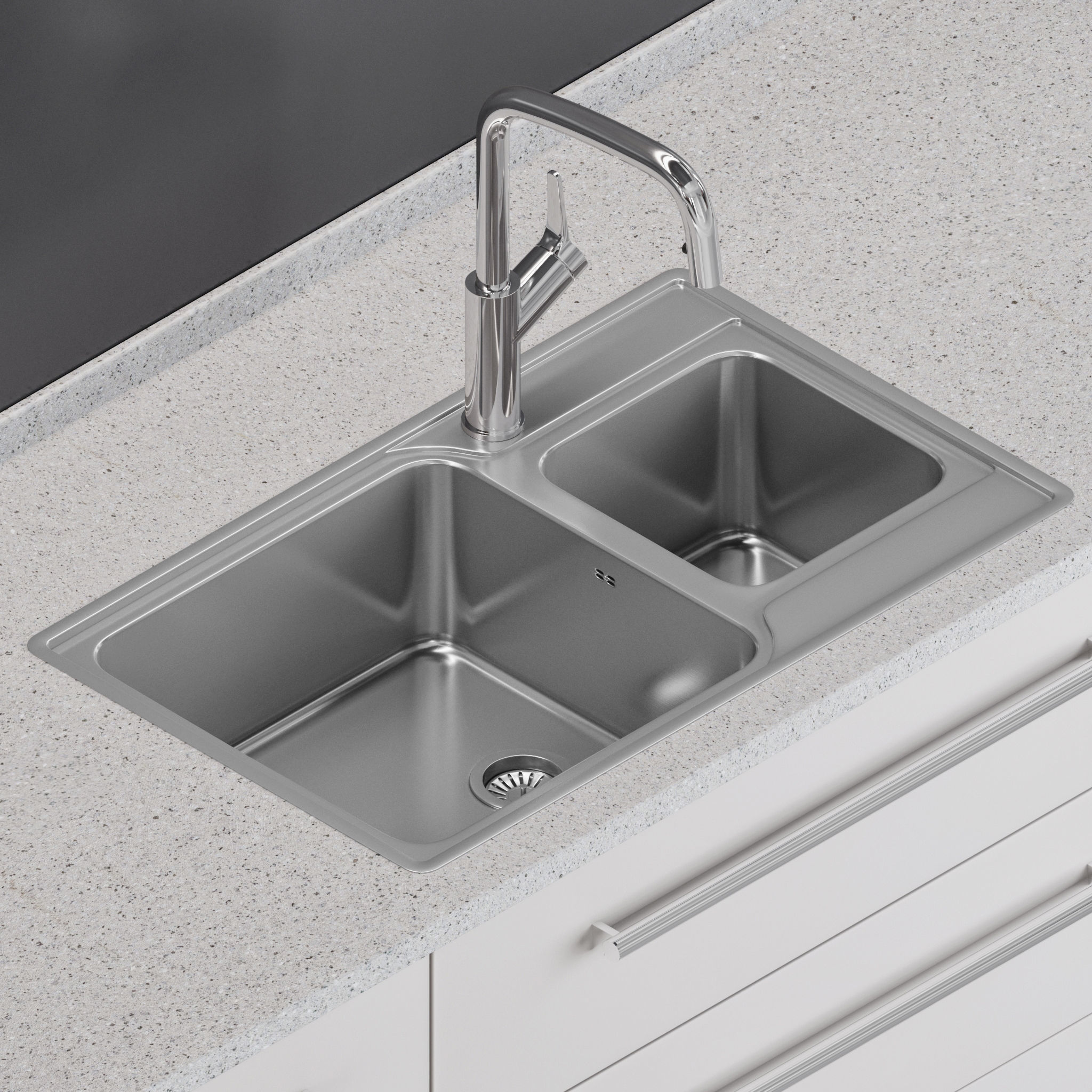 Blanco Lemis XL 8 S-IF and Blanco Jurena-S 3D model_3