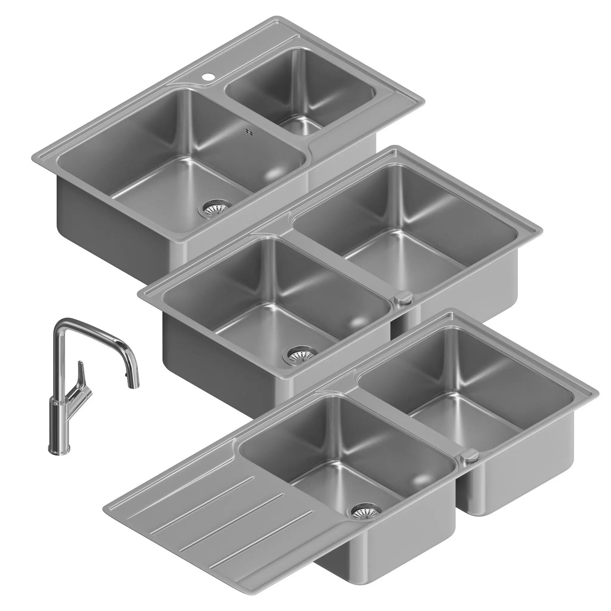 Blanco Lemis XL 8 S-IF and Blanco Jurena-S 3D model_0