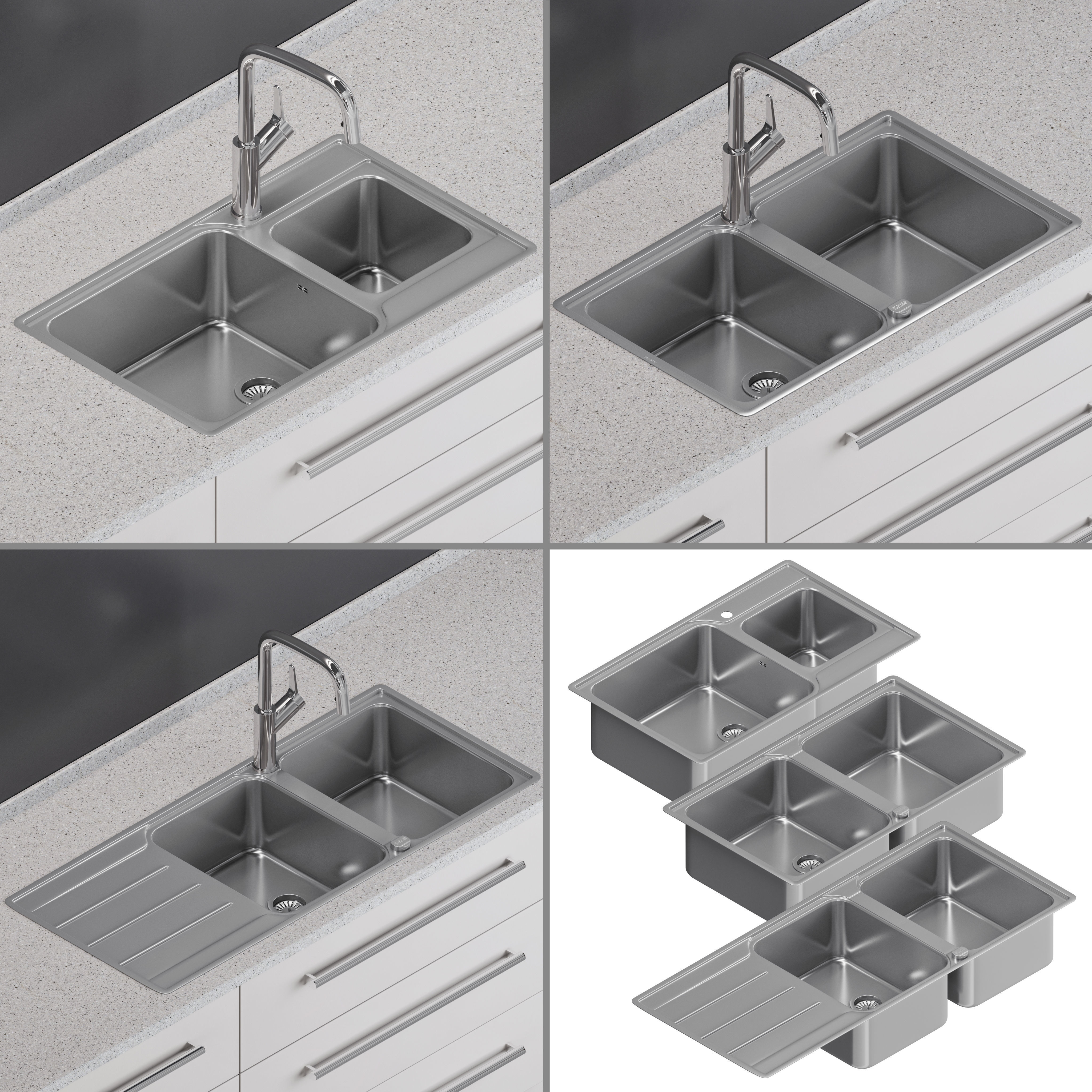 Blanco Lemis XL 8 S-IF and Blanco Jurena-S 3D model_2