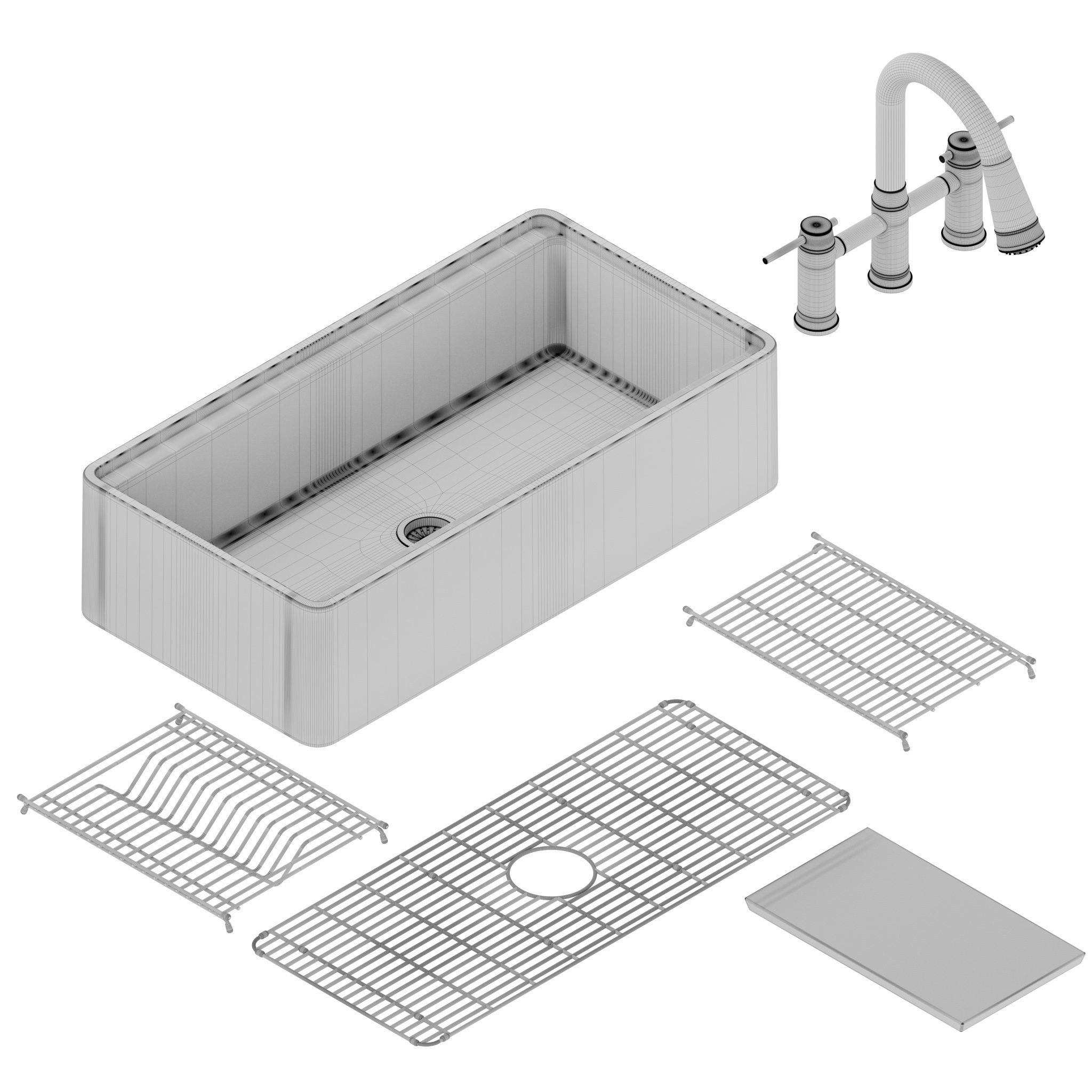 Blanco Profina and Blanco Empressa Bridge 3D model_9
