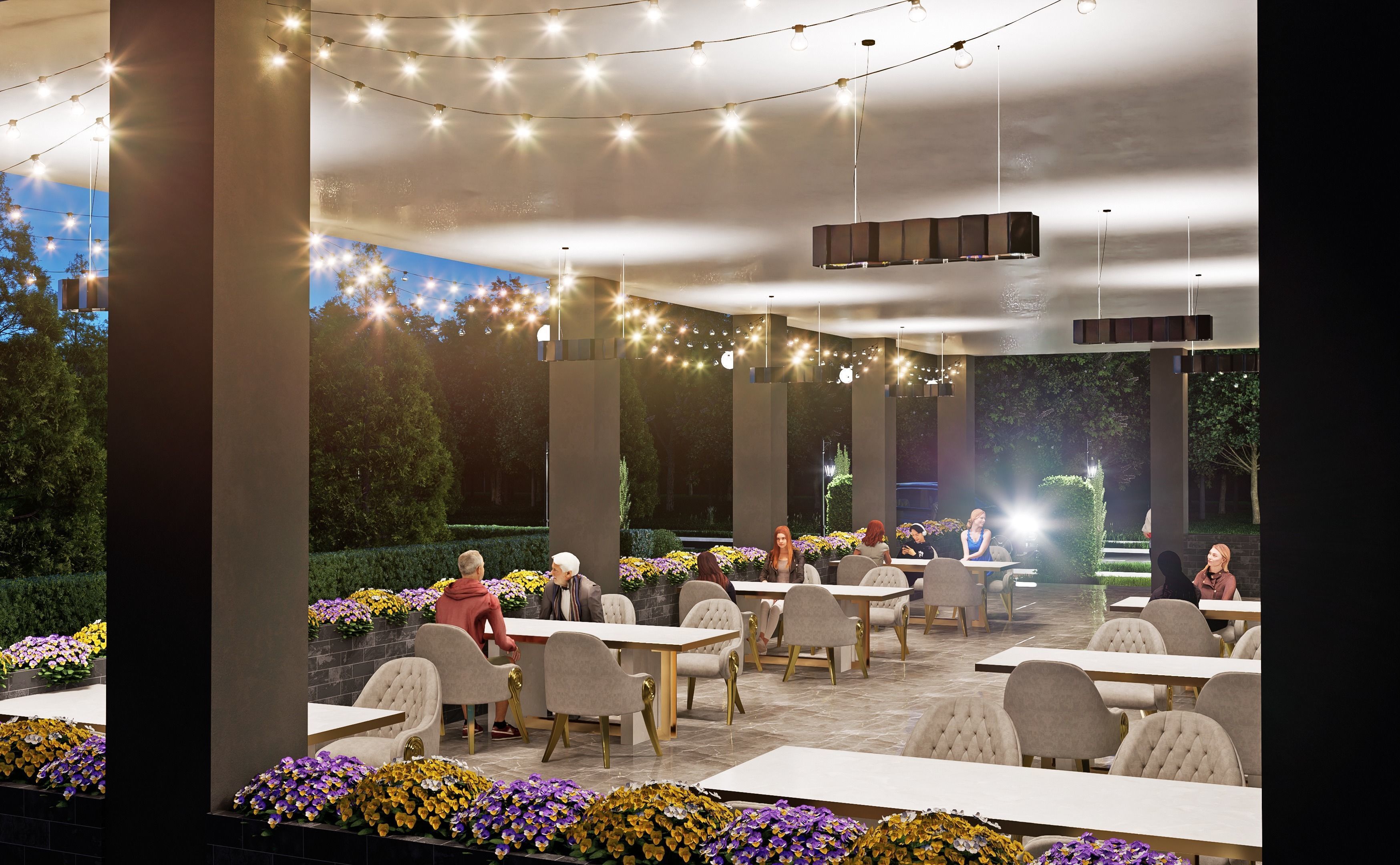 Restaurant 3D model_5